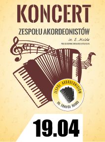 Grafika dekoracyjna. Brązowy akordeon na kremowym tle.