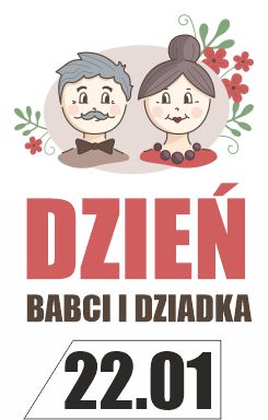 Grafika dekoracyjna. Wizerunek babci i dziadka.