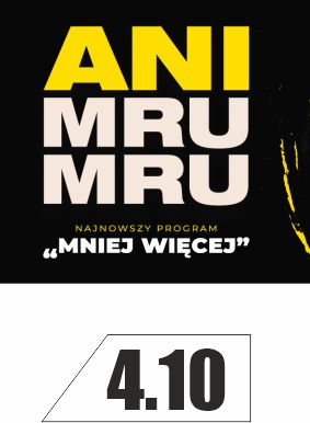 Plakat. Artyści kabaretu Ani mru Mru na fotografii.